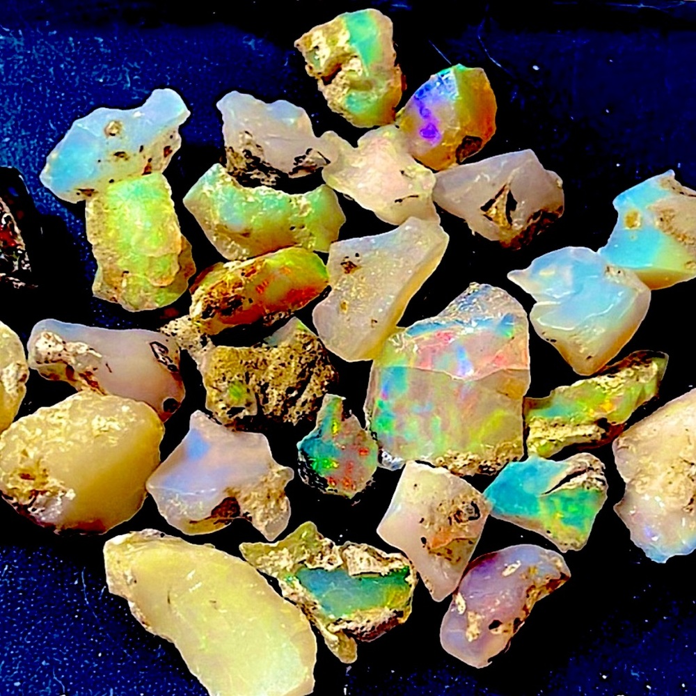 Ethiopian Rainbow Fire Opals w/ one FREE common Opal - Picture 1 of 14